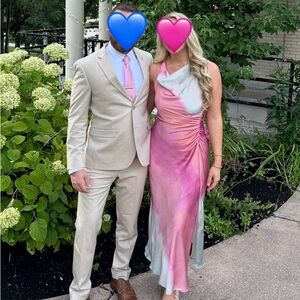 Zara Pink & Blue Tie Dye Dress